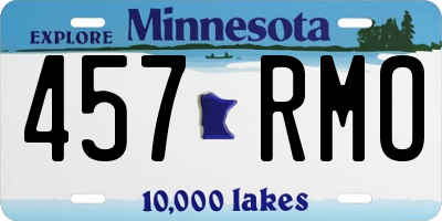MN license plate 457RMO