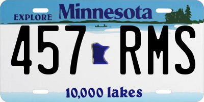 MN license plate 457RMS