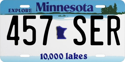 MN license plate 457SER