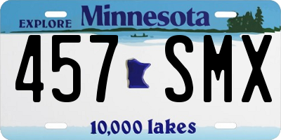 MN license plate 457SMX
