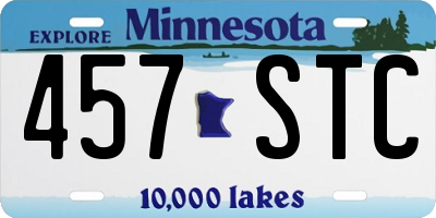 MN license plate 457STC