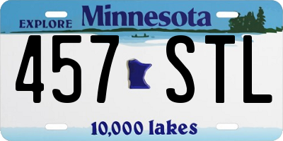 MN license plate 457STL