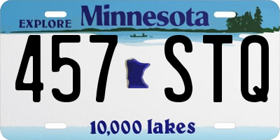 MN license plate 457STQ