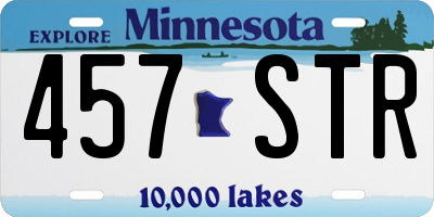 MN license plate 457STR