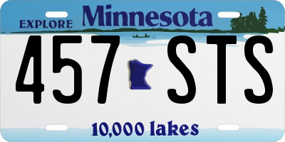 MN license plate 457STS