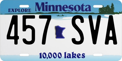 MN license plate 457SVA