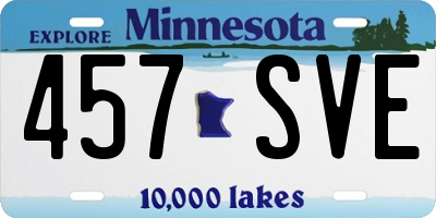 MN license plate 457SVE