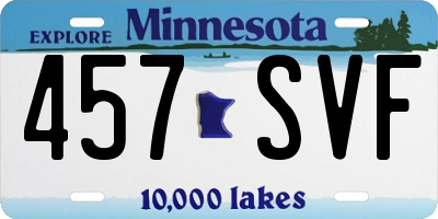 MN license plate 457SVF