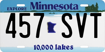 MN license plate 457SVT