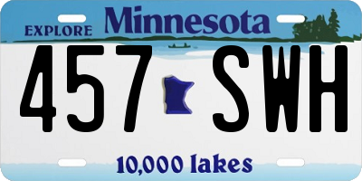MN license plate 457SWH