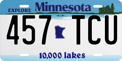 MN license plate 457TCU