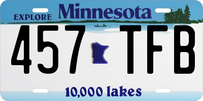 MN license plate 457TFB