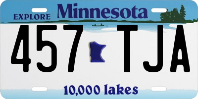 MN license plate 457TJA