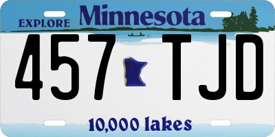 MN license plate 457TJD