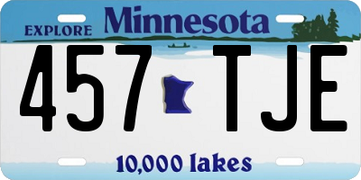 MN license plate 457TJE