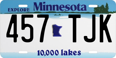 MN license plate 457TJK