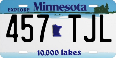 MN license plate 457TJL