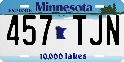 MN license plate 457TJN