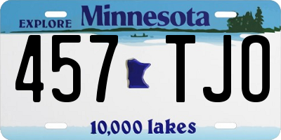 MN license plate 457TJO