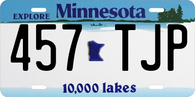 MN license plate 457TJP