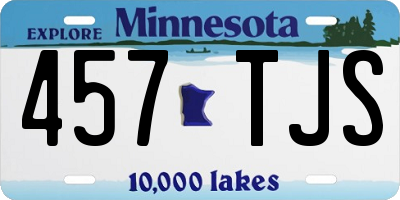MN license plate 457TJS