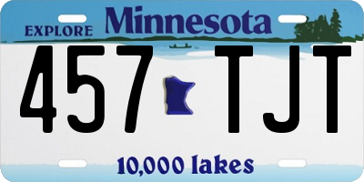 MN license plate 457TJT
