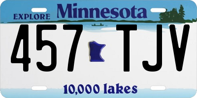 MN license plate 457TJV