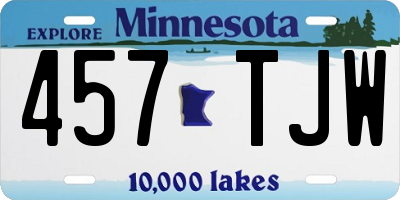 MN license plate 457TJW