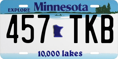 MN license plate 457TKB