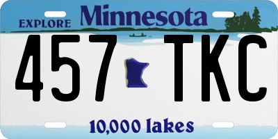MN license plate 457TKC