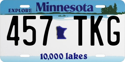 MN license plate 457TKG