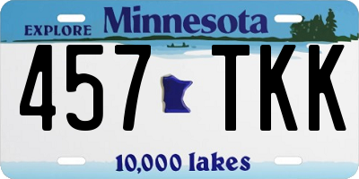 MN license plate 457TKK
