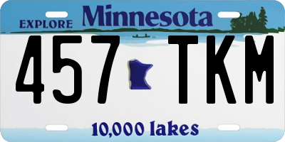 MN license plate 457TKM