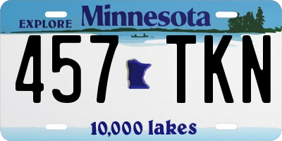 MN license plate 457TKN
