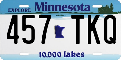 MN license plate 457TKQ