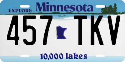 MN license plate 457TKV