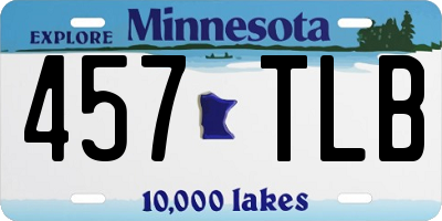 MN license plate 457TLB
