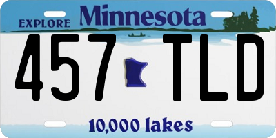 MN license plate 457TLD