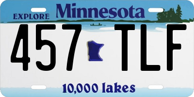 MN license plate 457TLF