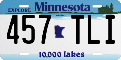 MN license plate 457TLI