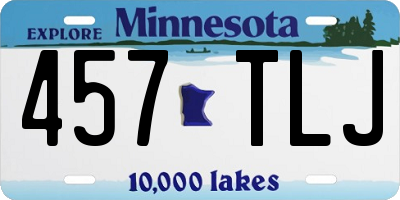 MN license plate 457TLJ