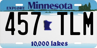 MN license plate 457TLM