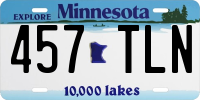 MN license plate 457TLN