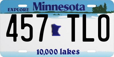 MN license plate 457TLO