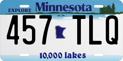 MN license plate 457TLQ