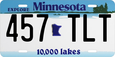 MN license plate 457TLT