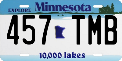 MN license plate 457TMB
