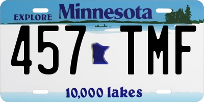 MN license plate 457TMF