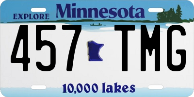 MN license plate 457TMG