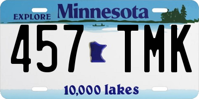 MN license plate 457TMK